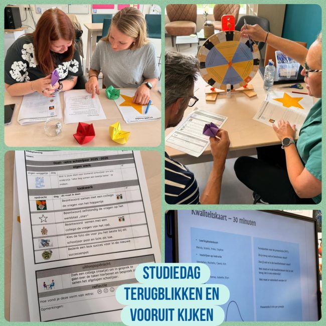 studiedag terugblik en vooruit kijken